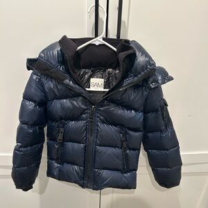 EUC SAM Kids Glacier Down Jacket Size 10 Dark Marine color